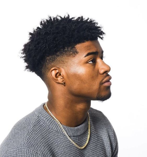 Afro Burst Fade Mullet