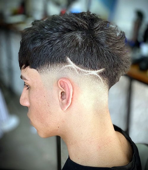 Low Fade French Crop with Hair Design
