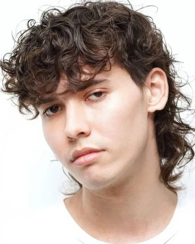 Wolf Cut for Men with Bangs