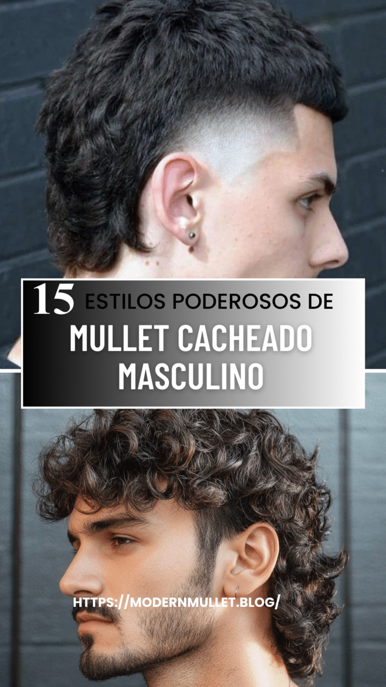 mullet masculino cacheado