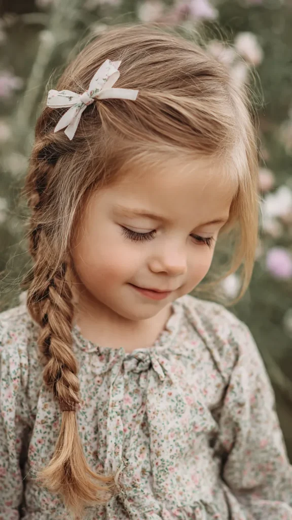 The Simple Side Braid with Bow