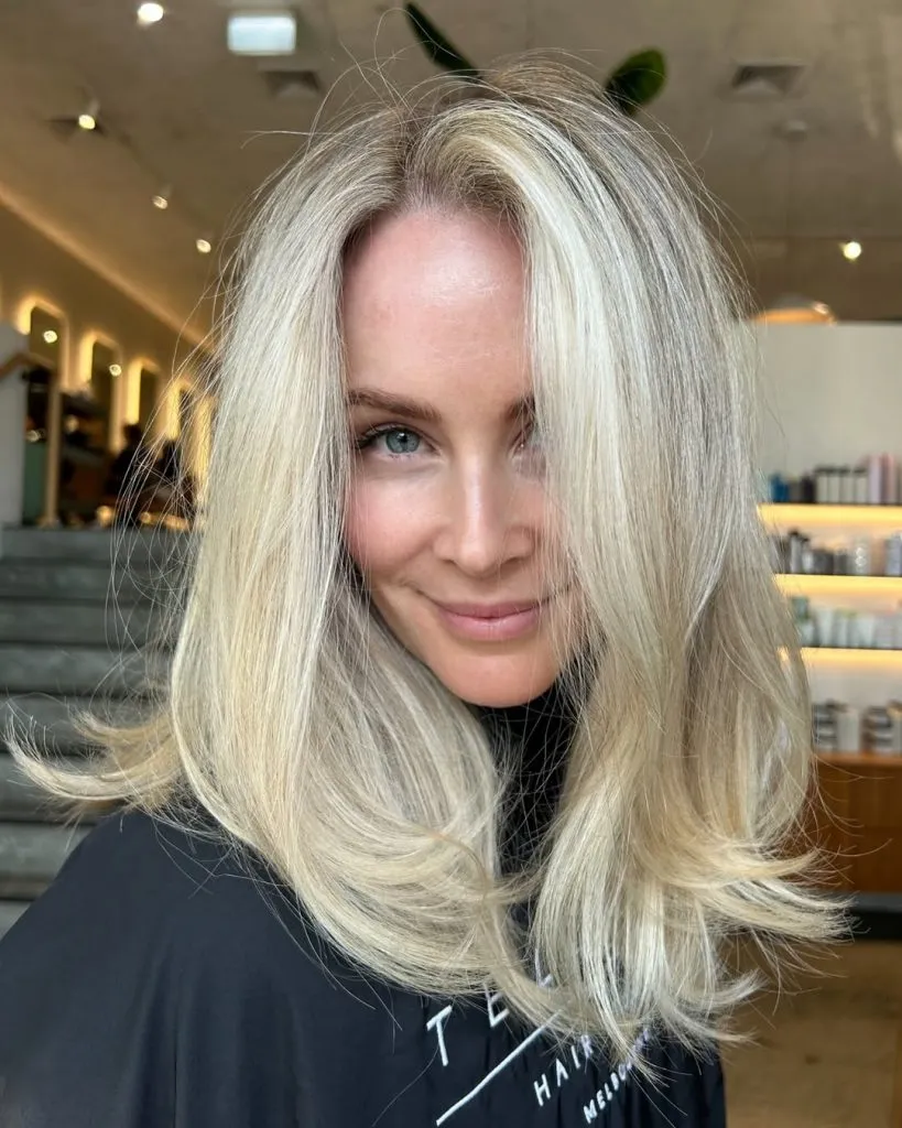 Platinum Blonde with Textured Layers