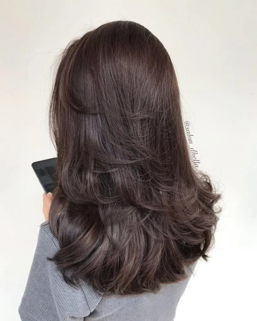 Voluminous Waves with Dark Brunette Color